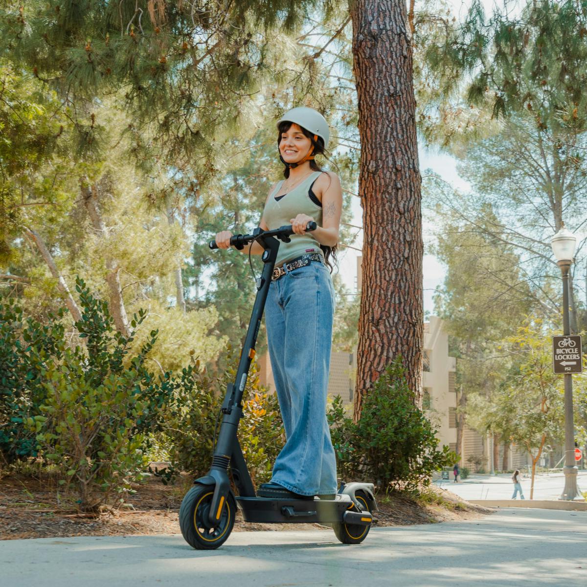Rider on a Segway Max G2 on a forest path