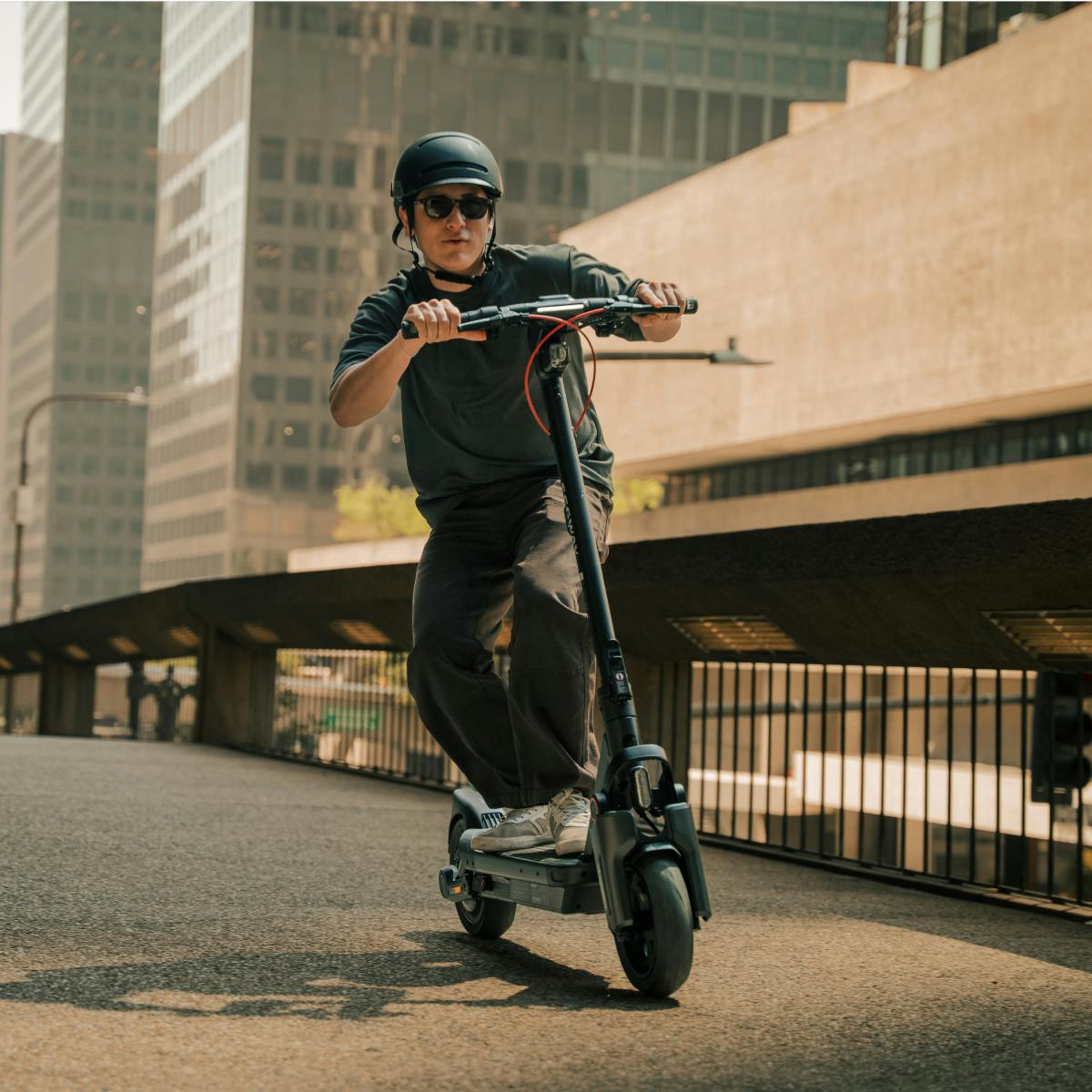 Rider on a Segway Max G3 downtown